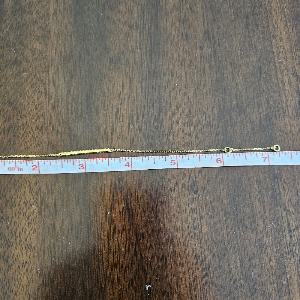 J.Crew crystal bar adjustable Length bracelet, gold - Picture 4 of 4